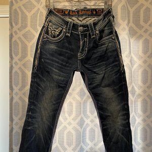 Mens Rock Revival 'Keaton' pocket jeans -- 30x30